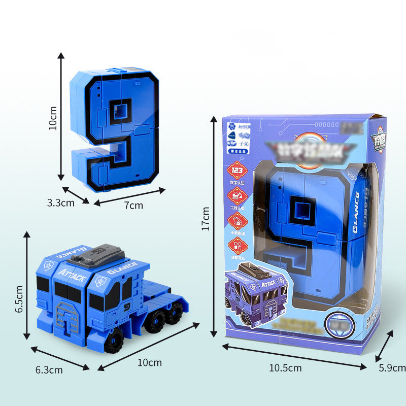 Leketøysdeformasjon Number Transform Robot