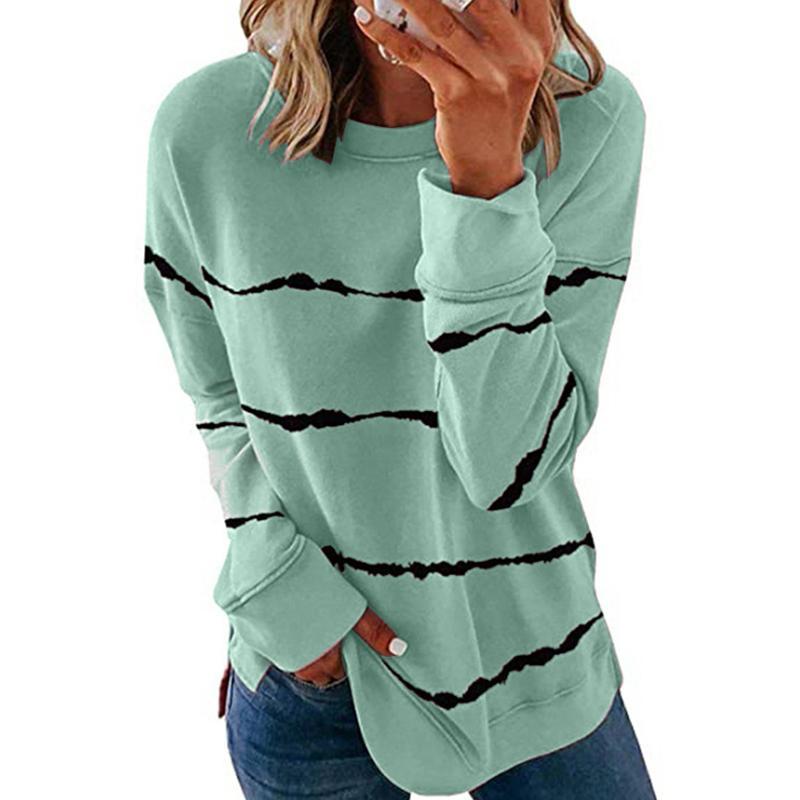 Kvinner Casual Stripe Pullover