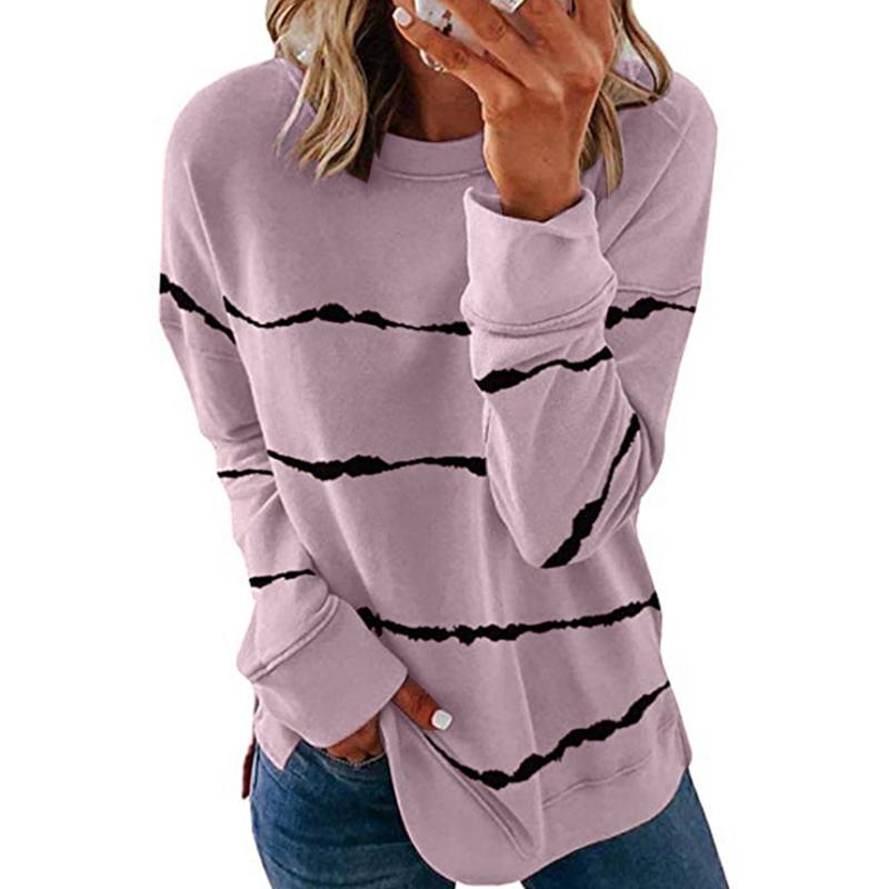 Kvinner Casual Stripe Pullover