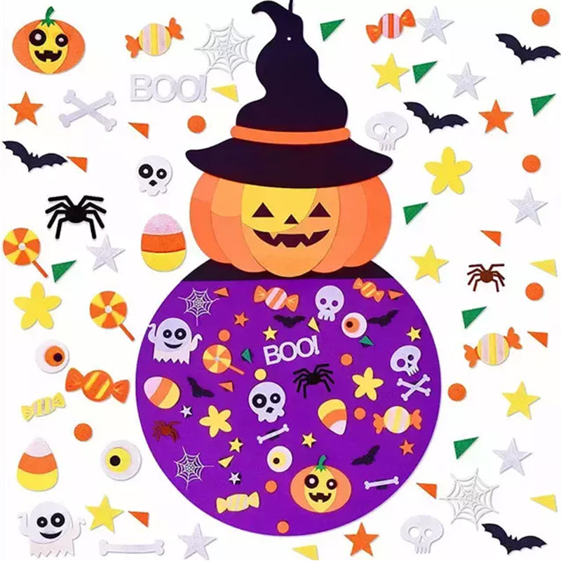 New DIY Halloween Felt Pumpkin Witch