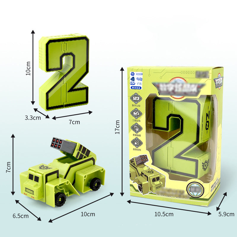 Leketøysdeformasjon Number Transform Robot