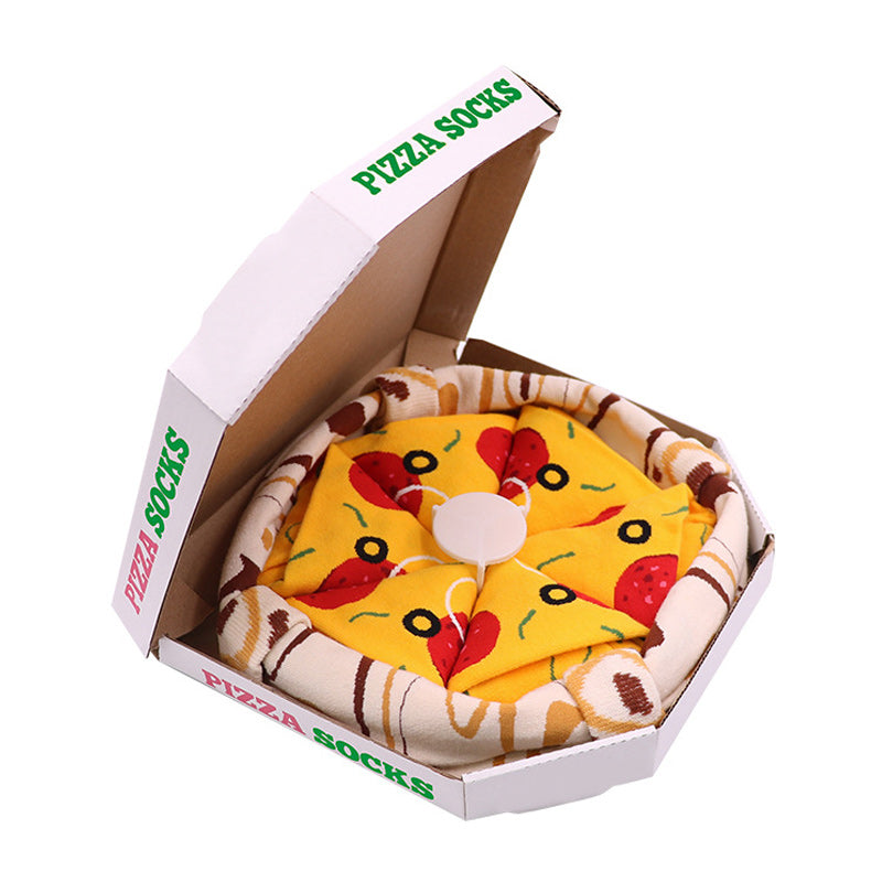 4 par kreativ pizzasokker i pizzaboks