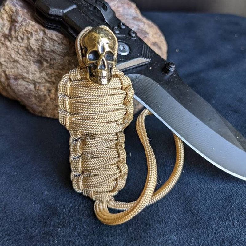 Paracord nøkkelring Mummy Messing Skull