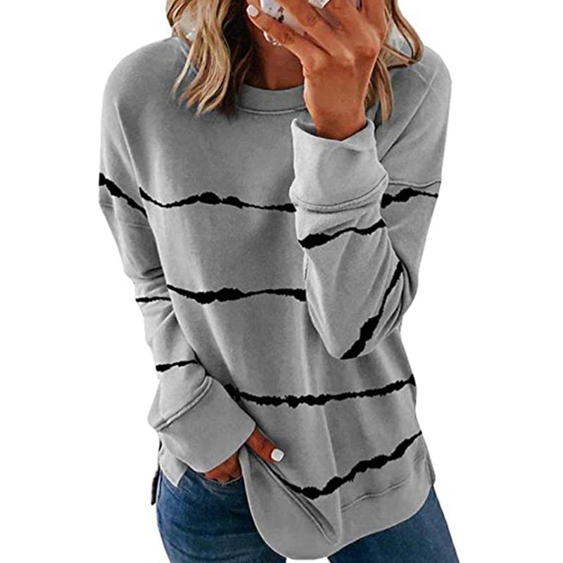 Kvinner Casual Stripe Pullover