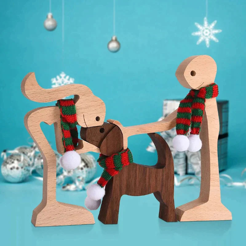 Pet Lover - Wood Sculpture Table Ornaments