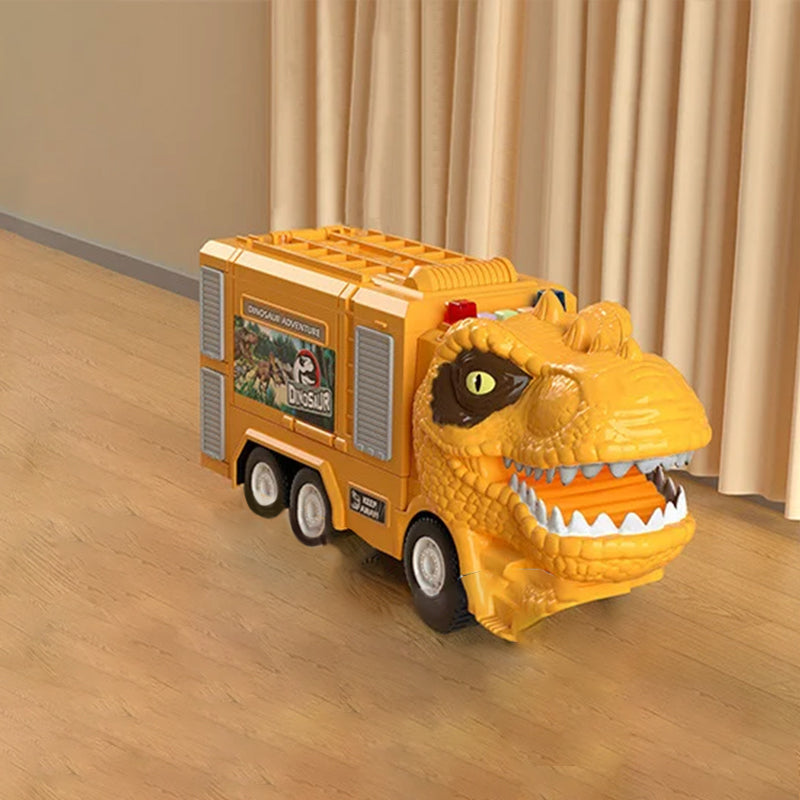 🦖Nytt Dinosaur Transforming Engineering Truck Track-lekesett med lys og musikk