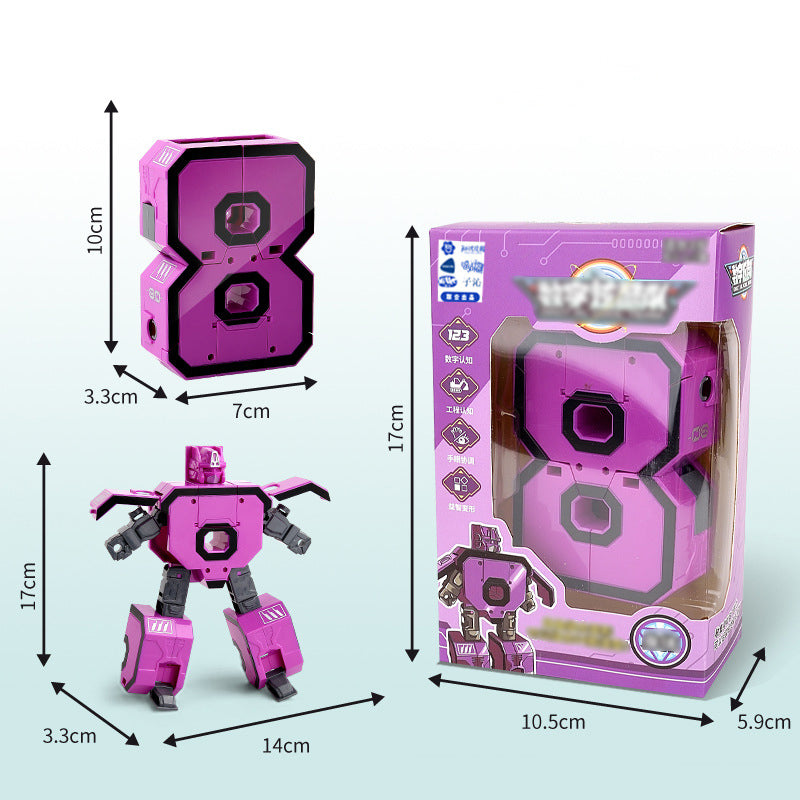 Leketøysdeformasjon Number Transform Robot