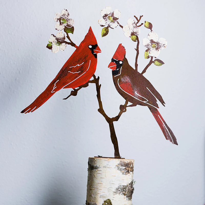 Iron Red Bird Ornament