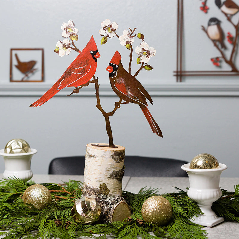 Iron Red Bird Ornament