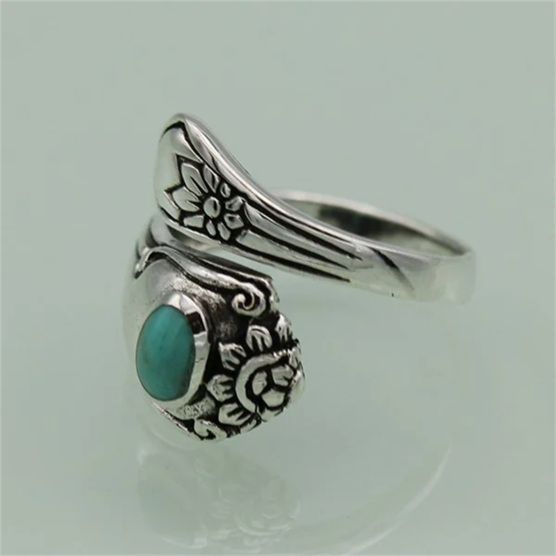 Turkis skje vintage ring