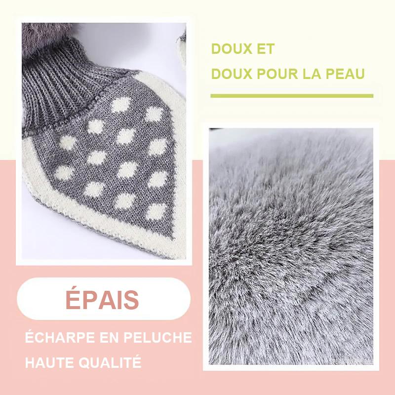 Écharpe En Peluche Épaisse Tout-En-Un