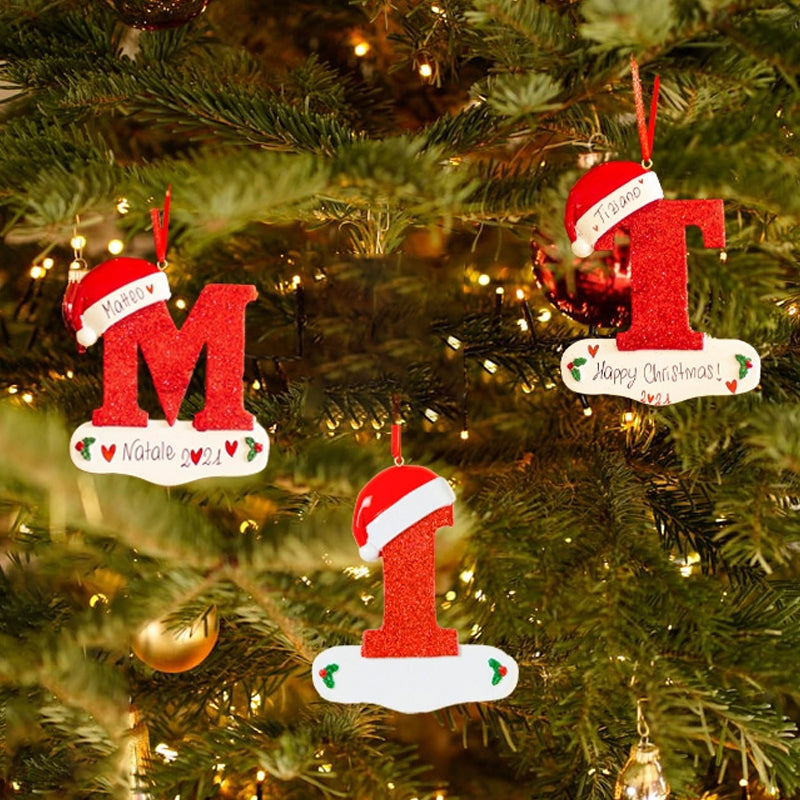 DIY Letters Christmas Hanging Ornaments