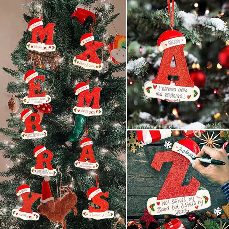 DIY Letters Christmas Hanging Ornaments