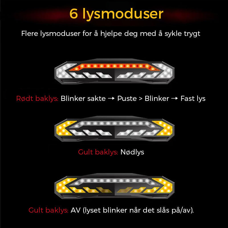 Sykkel baklys alarm