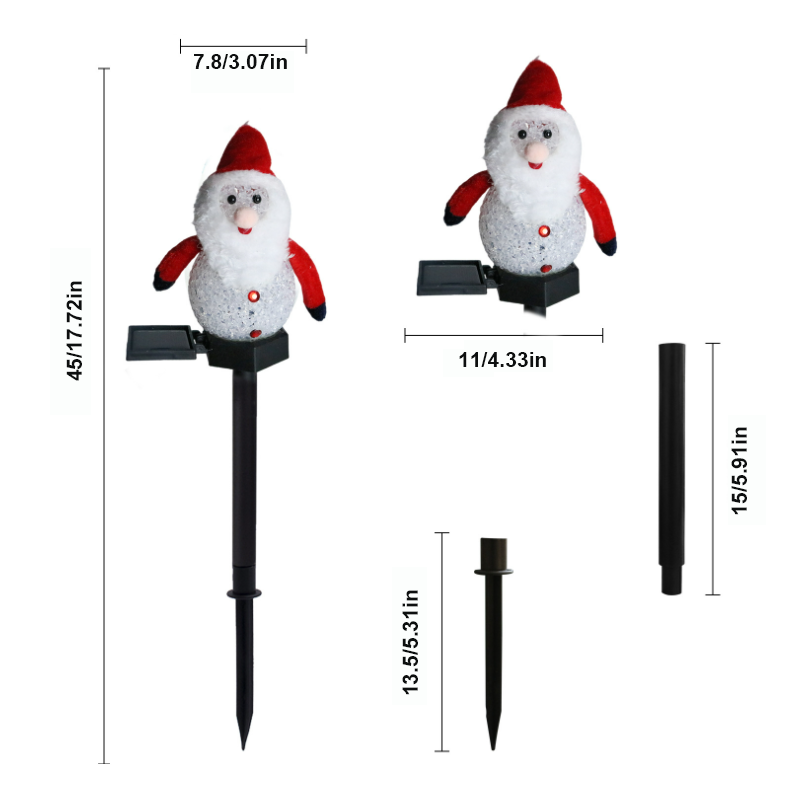 Vanntett Solar Snowman lampe