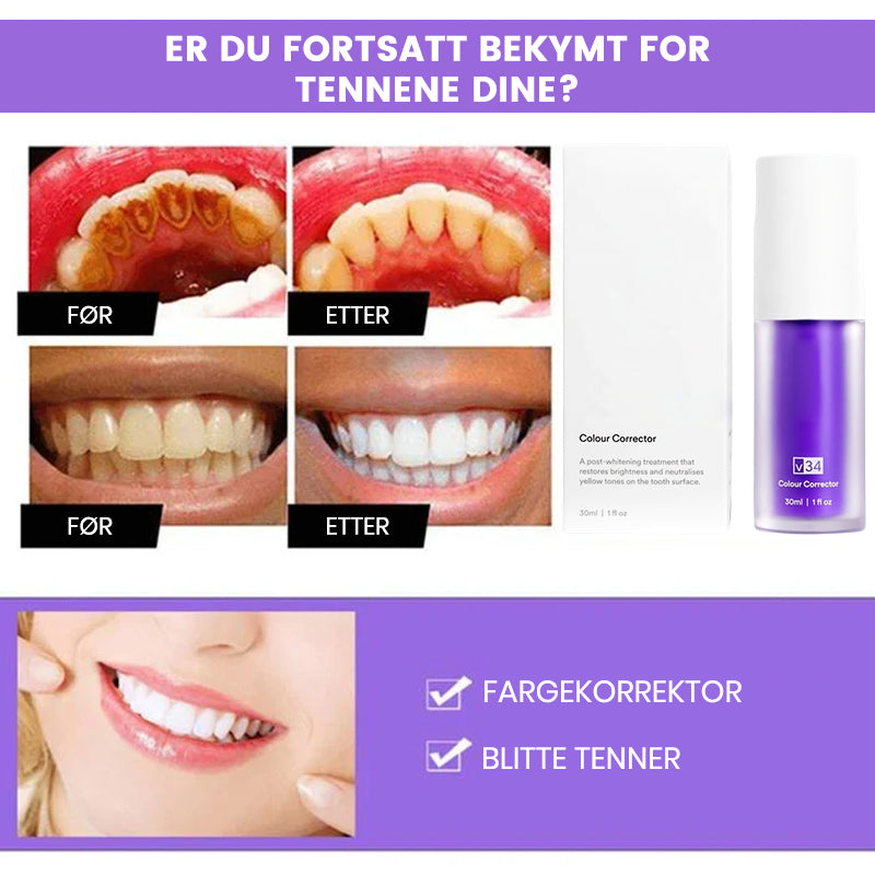 Tannfargekorrigerende serum