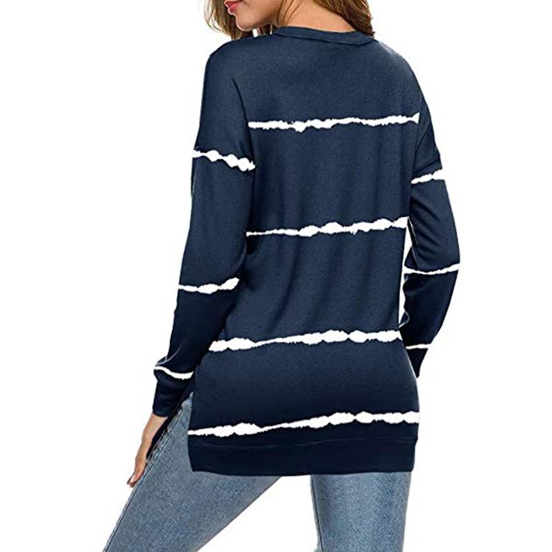 Kvinner Casual Stripe Pullover