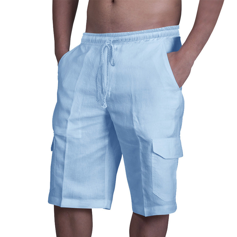 Ensfarget strand-shorts for menn