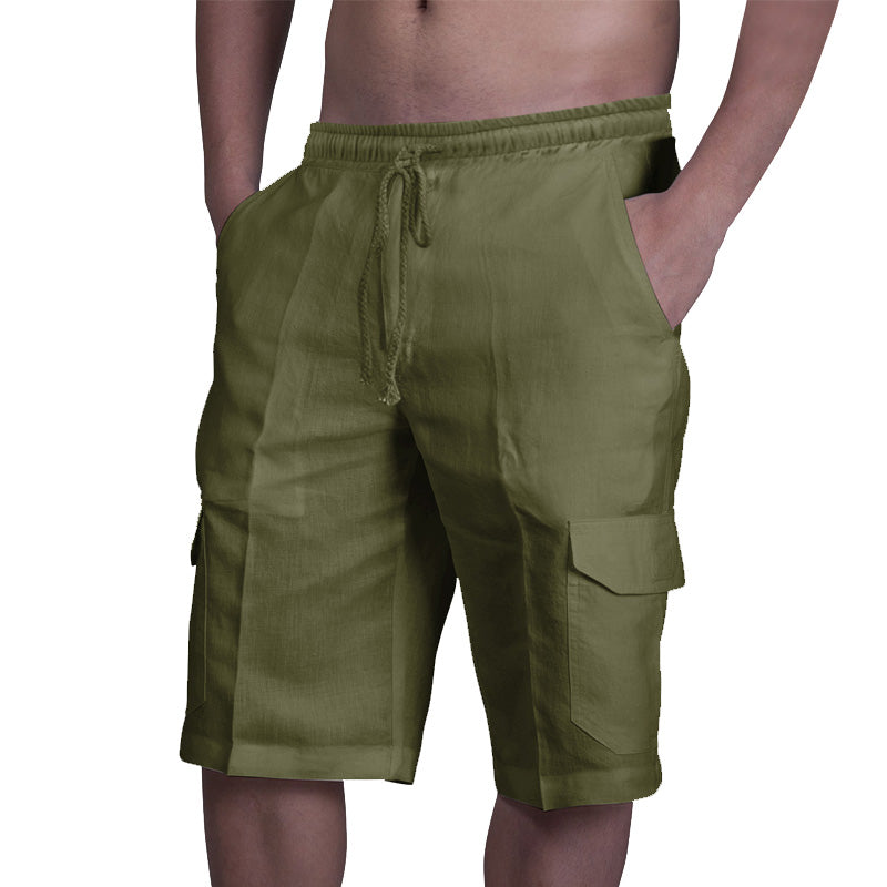 Ensfarget strand-shorts for menn