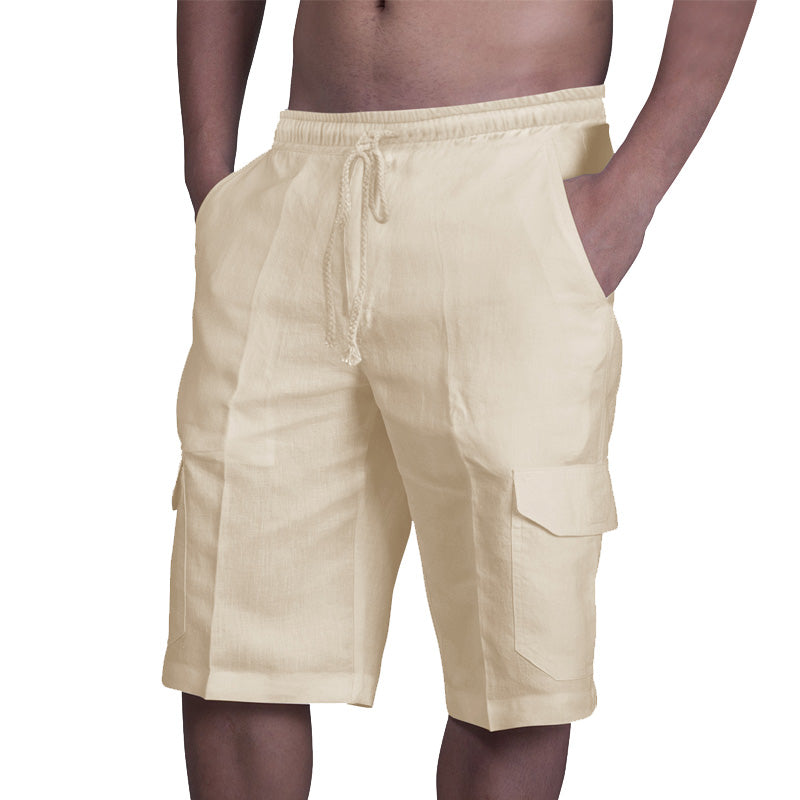 Ensfarget strand-shorts for menn