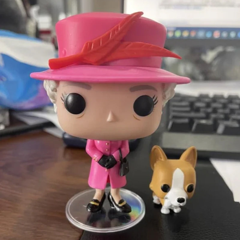 Queen Of England Character And Corgi Scale Model