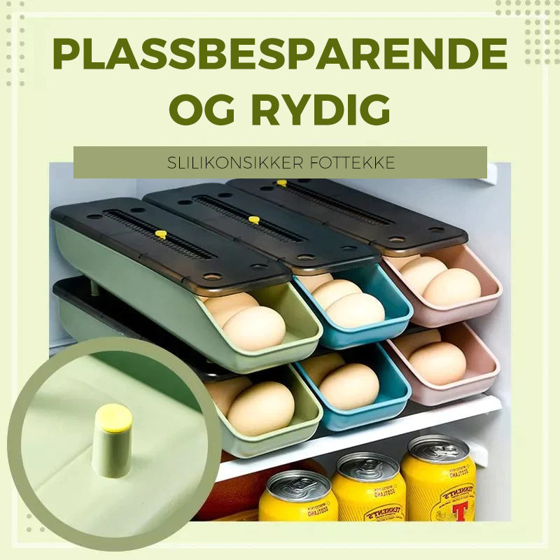 Sikker glidende eggoppbevaringsboks