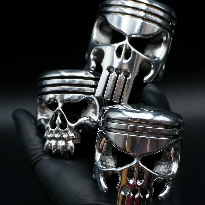 Piston Art Skull nøkkelring