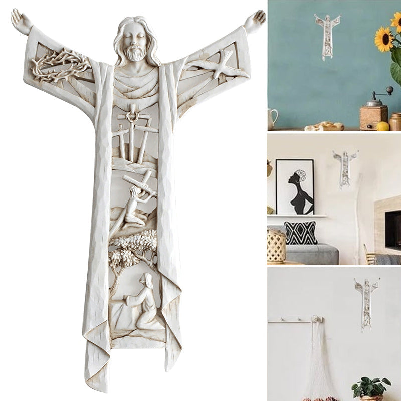 Risen Christ Wall Cross Jesus Figurer