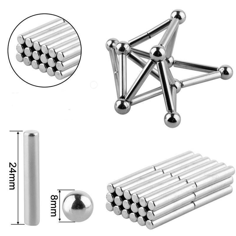 DIY magnetiske kuler og stangsett