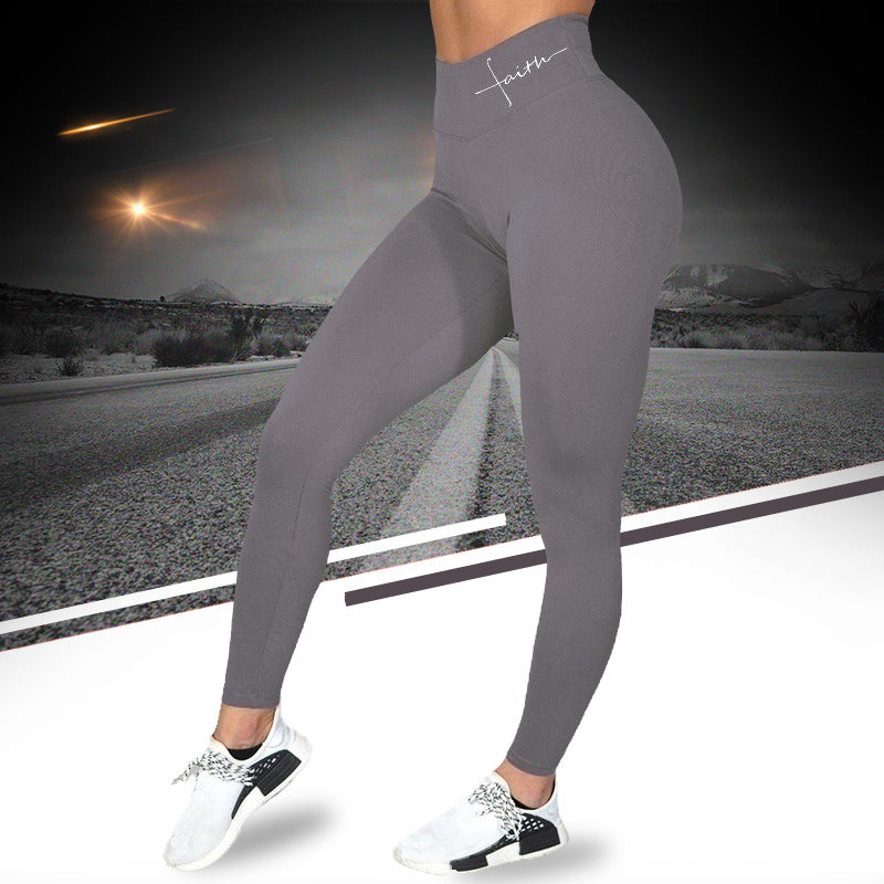 Stretchy ensfarget sporty leggings