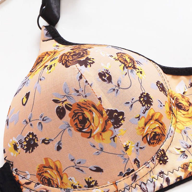 Blomsterprint  Push-up Bh med Front-lukking