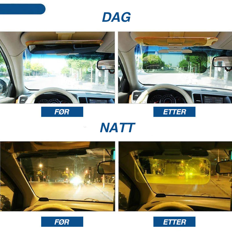 Dag og natt Anti-refleks bilfrontrutevisir