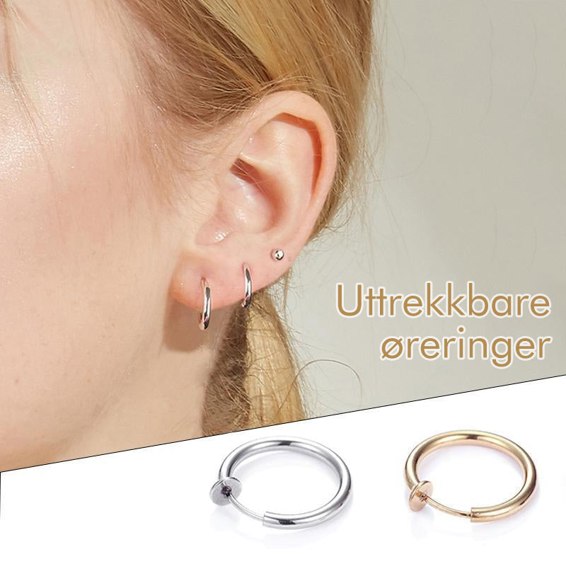 Uttrekkbare øreringer - Ingen behov for piercing