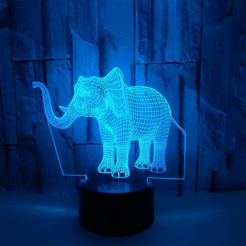 Elefant 3D Illusjonslampe