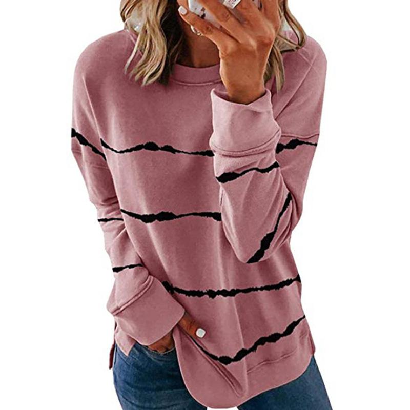 Kvinner Casual Stripe Pullover