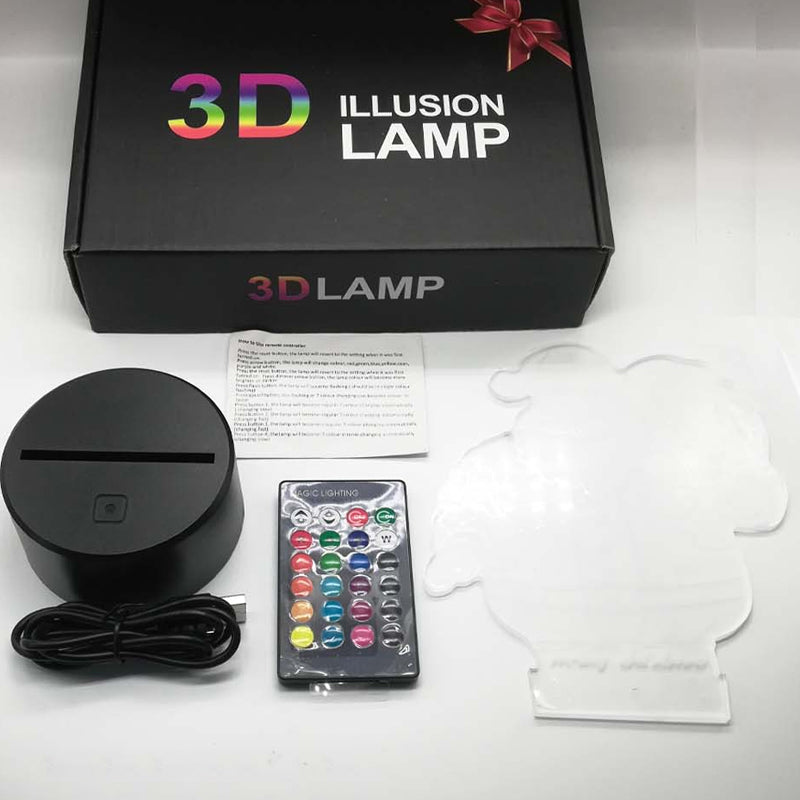 Elefant 3D Illusjonslampe