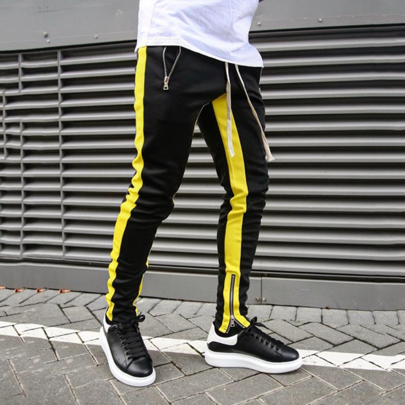 Sidestripe Glidelås Lomme Skinny Joggebukse