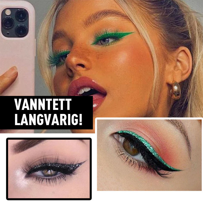 Gjenbrukbare eyeliner og øyenvippeklistremerker (4 par)