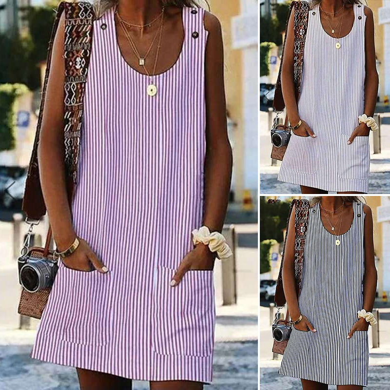 Striped pocket dress