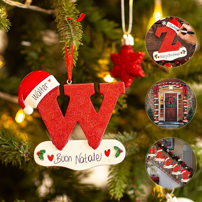 DIY Letters Christmas Hanging Ornaments