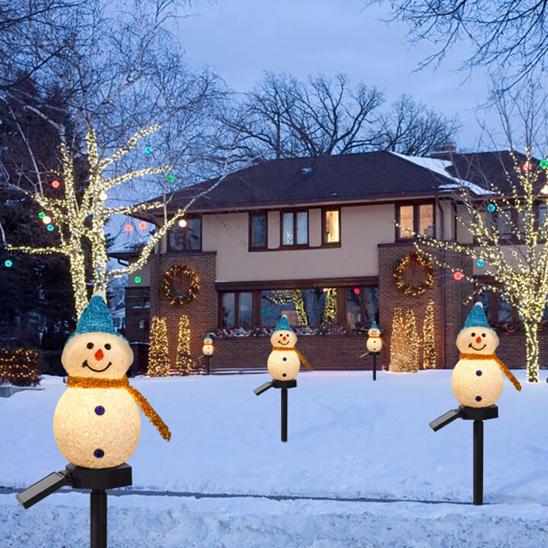 Vanntett Solar Snowman lampe