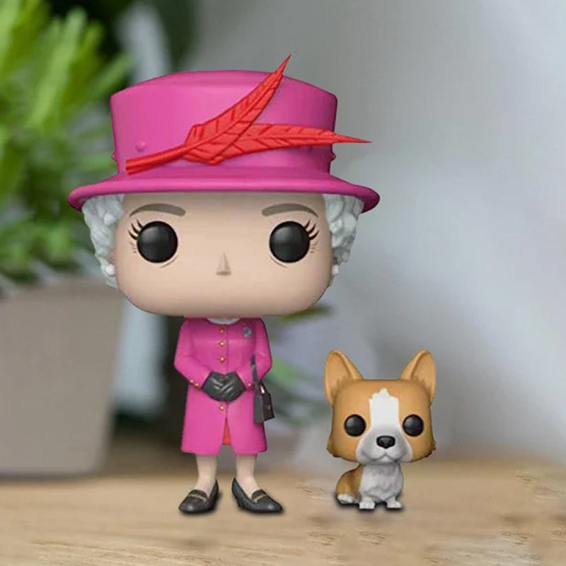 Queen Of England Character And Corgi Scale Model