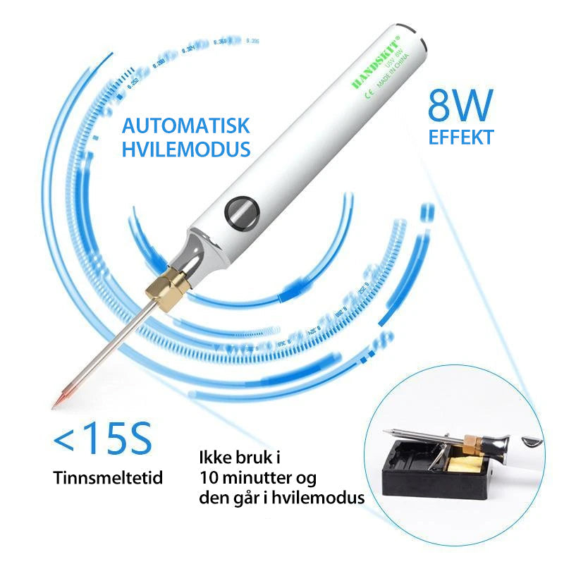 USB bærbart elektrisk loddeboltsett