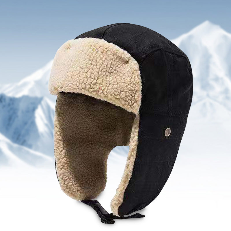 Vintage ear protection fleece hat