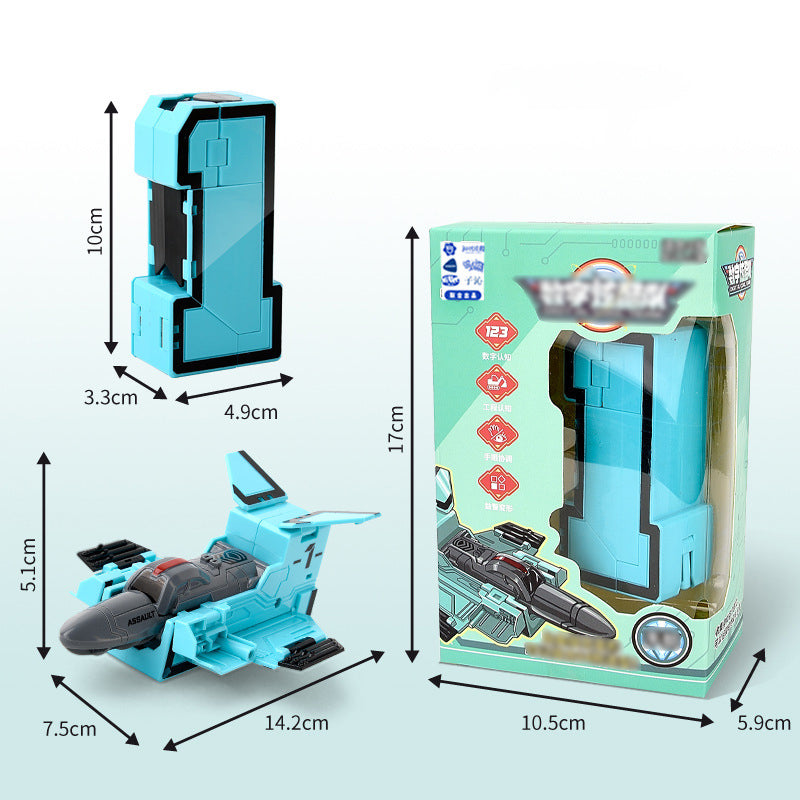 Leketøysdeformasjon Number Transform Robot