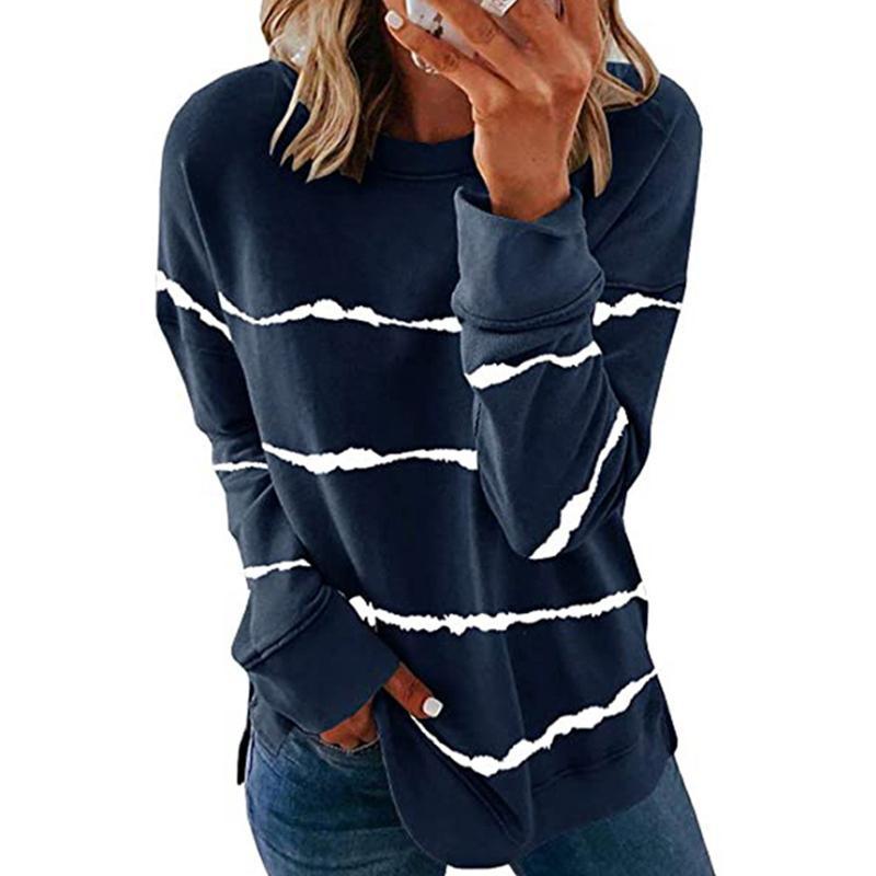 Kvinner Casual Stripe Pullover