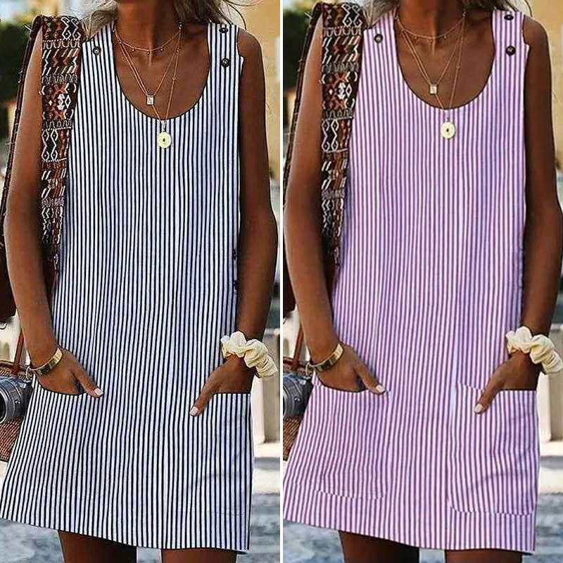 Striped pocket dress