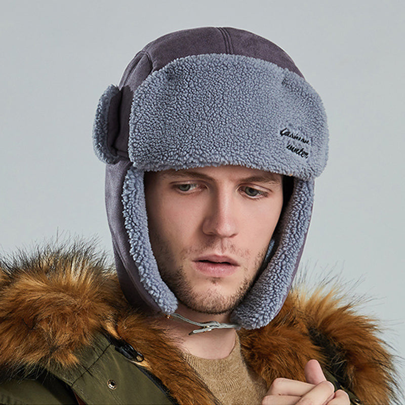 Winter Trapper Hat for Men Cap with Ear Flaps