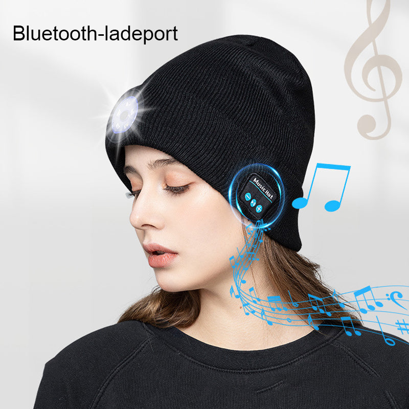 Bluetooth lue med LED-hodelykt