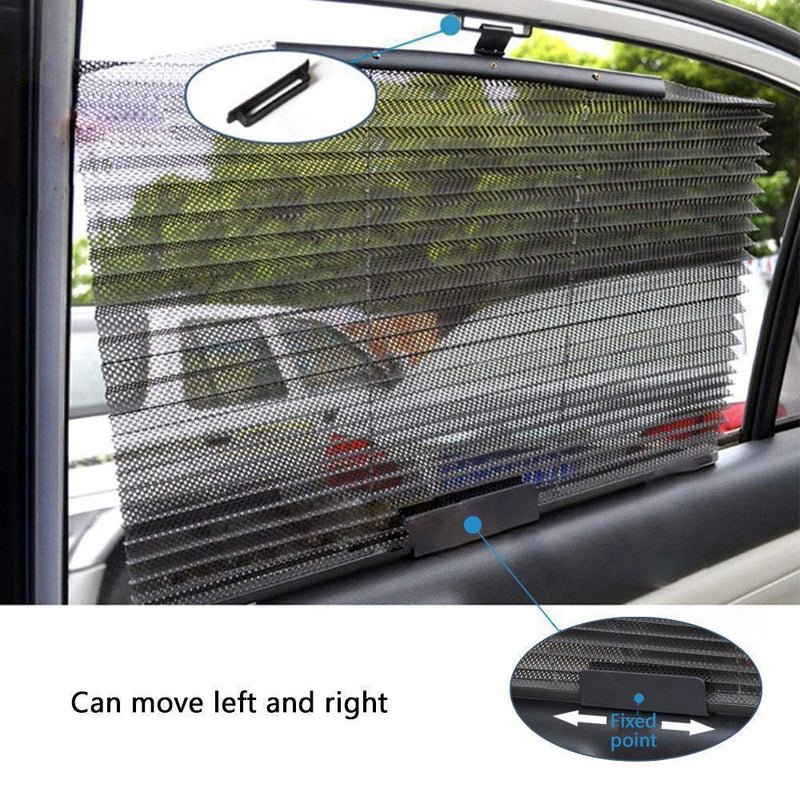 Car Window Sun Shade Curtain With 3M Adhesive, Black